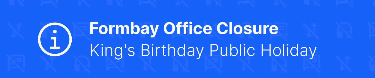 Formbay 2026 office closure for the king's birthday