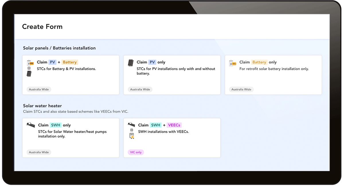 Select VEECs Option – Claim SWH + VEECs